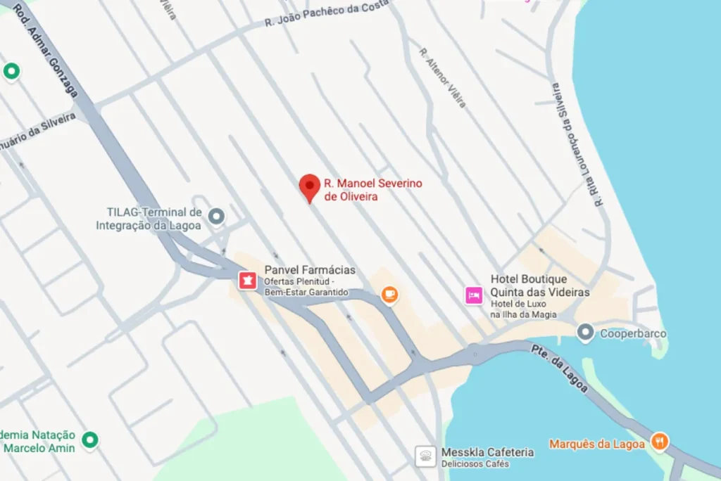 Rua Manoel Severino de Oliveira, na Lagoa da Conceição