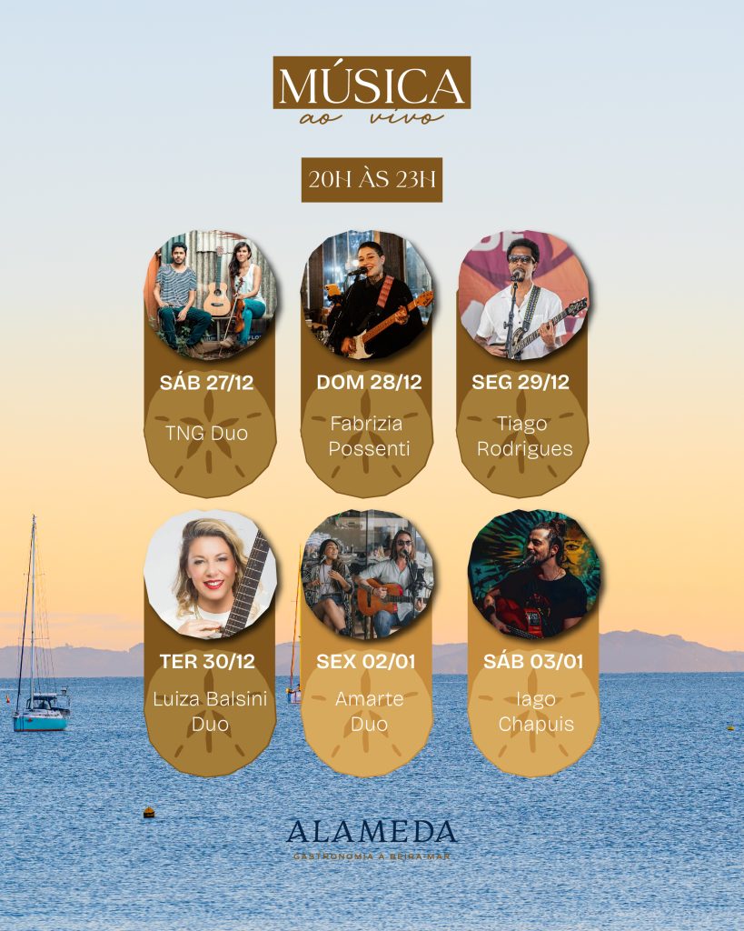 Programação Réveillon Restaurante Alameda Jurerê