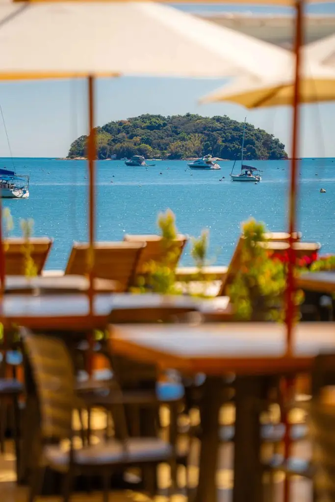 Vista do Restaurante Alameda para o mar de Jurerê